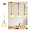 Suspension decoratif Dore et Ambre avec diffusion lumineuse harmonieuse E14