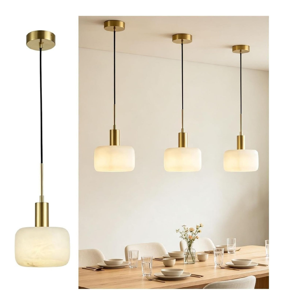 Suspension decoratif Dore et Ambre avec diffusion lumineuse harmonieuse E14