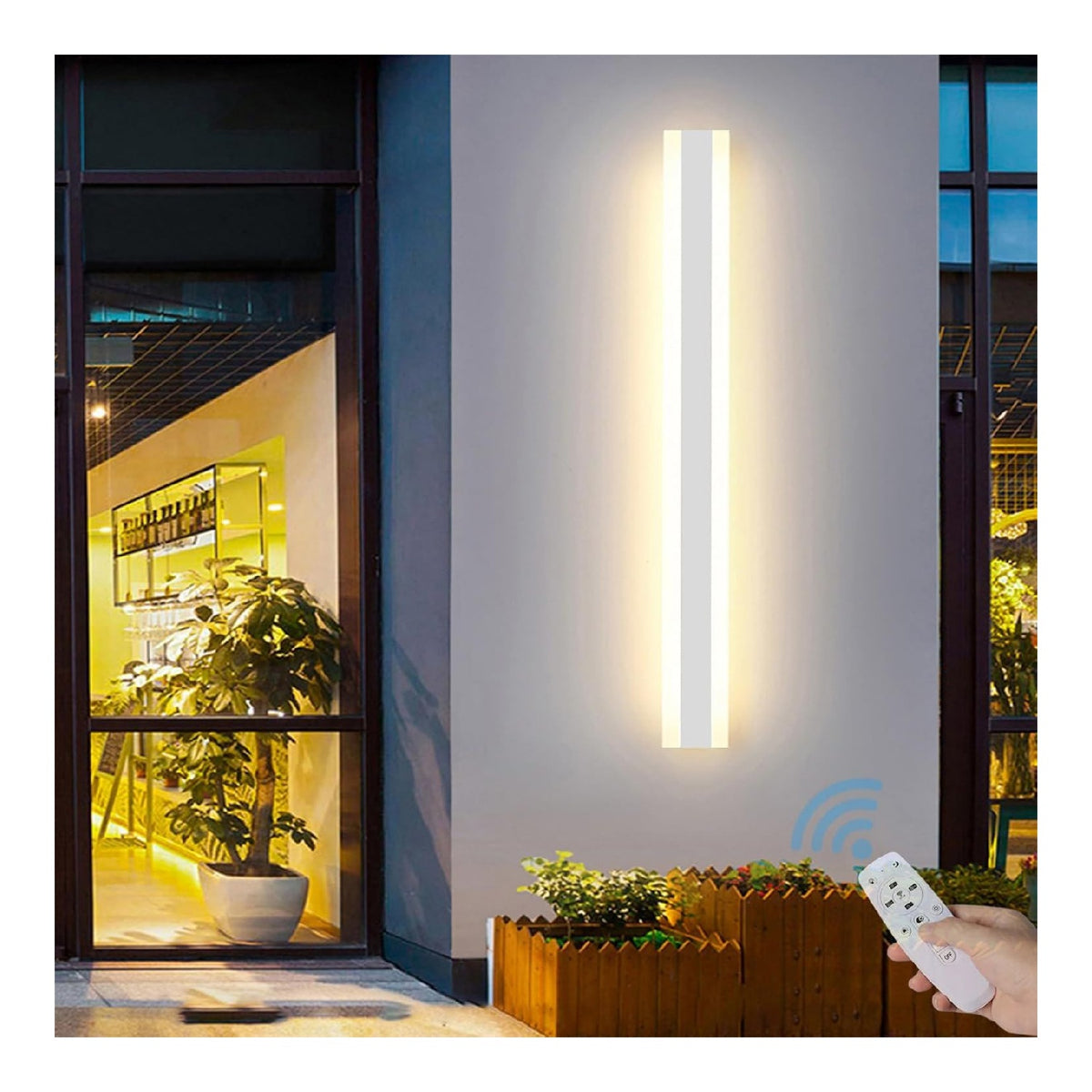 Applique murale Blanc et Ambre au style moderne avec conception fonctionnelle IP65 2700K