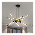 Suspension Noir et Blanc a presence elegante et lumiere agreable 72W IP20 3000K