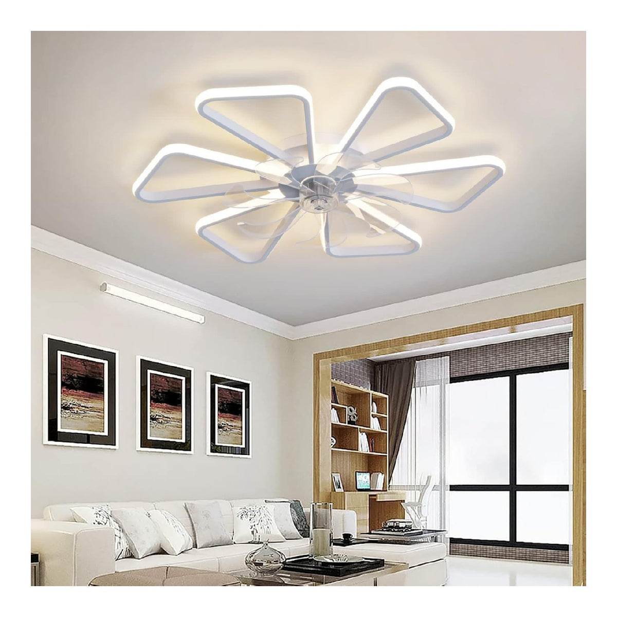 Luminaire decoratif Noir et Blanc avec diffusion lumineuse harmonieuse 6000K LC-1328