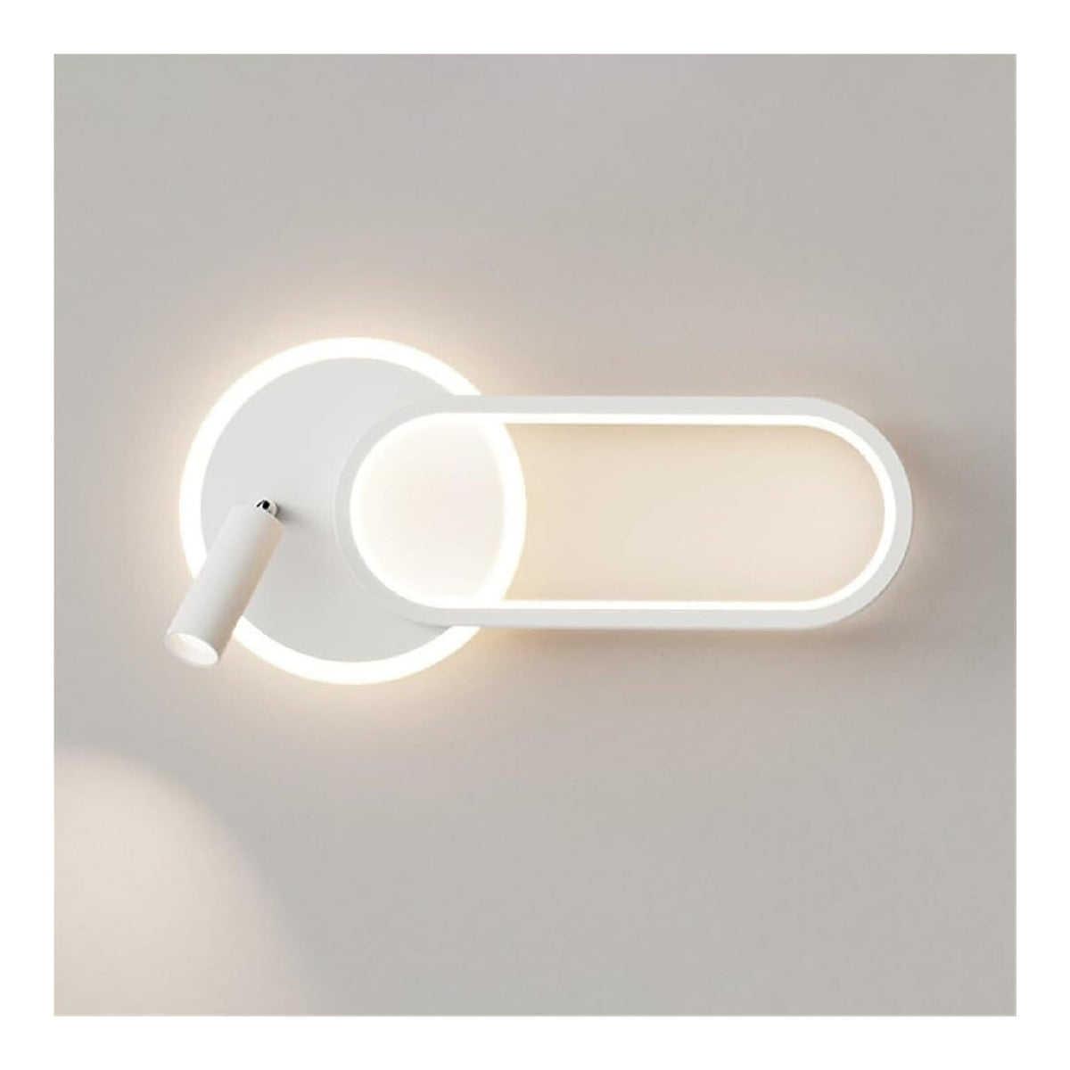Luminaire Blanc et Ambre a silhouette graphique de type applique murale QN-4054