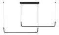 Suspension Noir aux lignes epurees avec eclairage confortable 24W 4000K