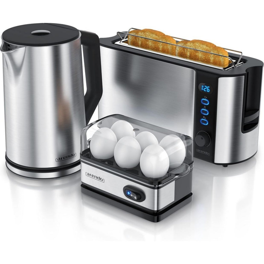 Set bouilloire et grille-pain Arendo 1.5 L 2000 W Gris