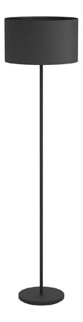 Lampadaire Noir et Ambre aux lignes epurees avec eclairage confortable E27