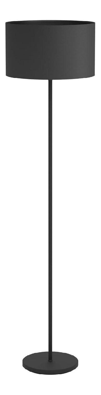 Lampadaire Noir et Ambre aux lignes epurees avec eclairage confortable E27