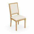 Chaise en bois avec si¨¨ge rembourr¨¦ en tissu
