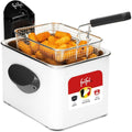 Frifri Friteuse electrique 4.5 L 3200 W Blanc Sans huile Revetement antiadhesif