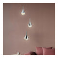 Suspension Noir aux lignes epurees avec eclairage confortable 3W