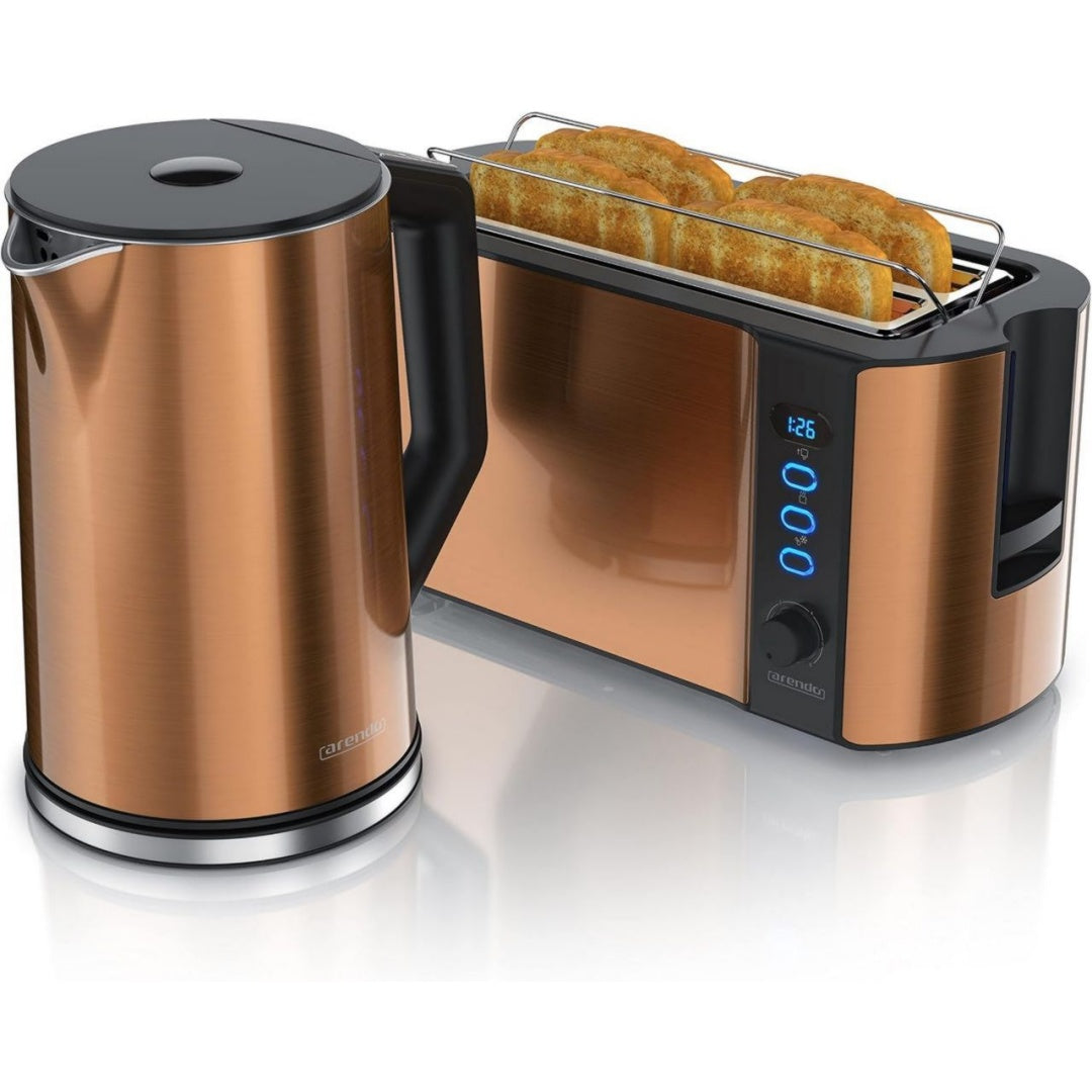 Arendo Set bouilloire et grille-pain 1.5 L 2000 W Acier inoxydable