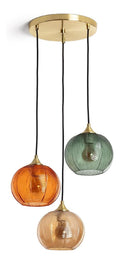 Eclairage Noir et Dore contemporain en version suspension IP20 E27