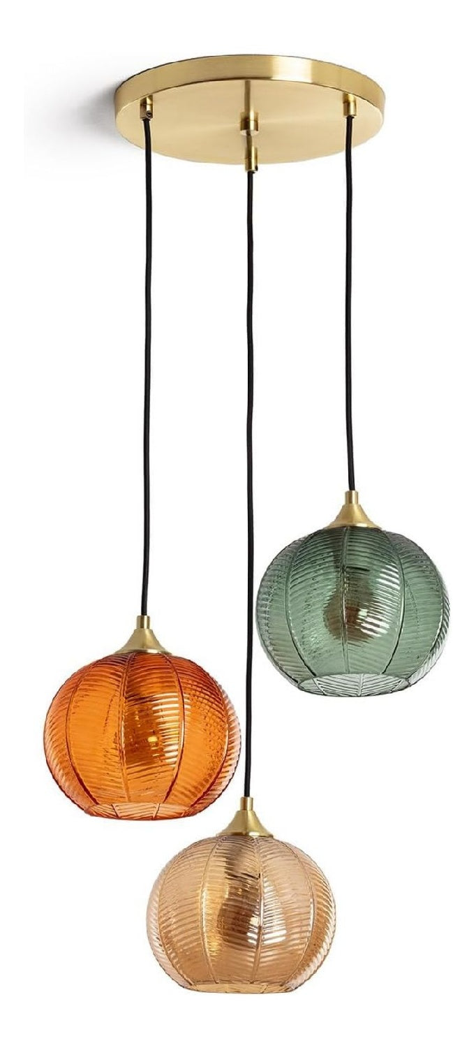 Eclairage Noir et Dore contemporain en version suspension IP20 E27