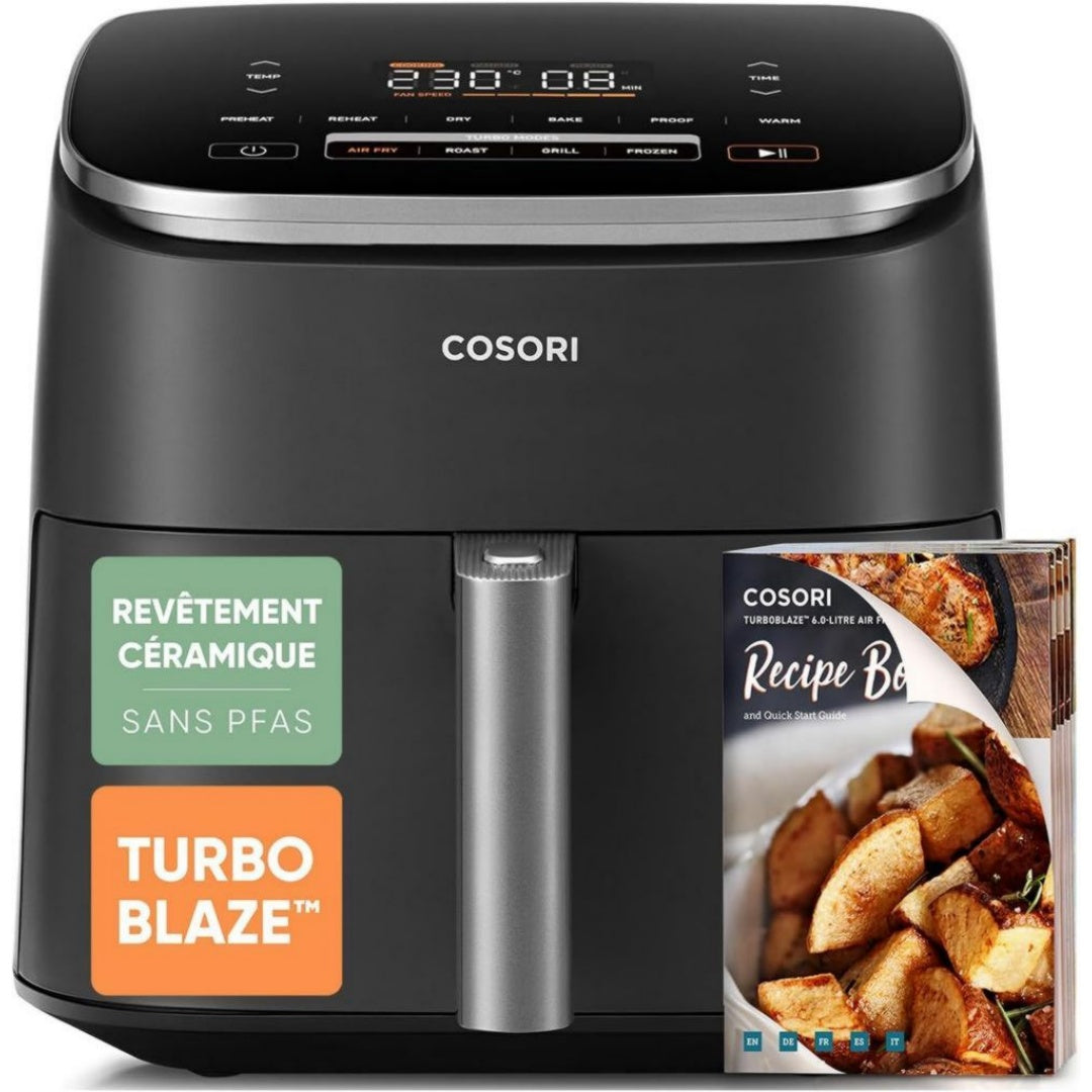 Cosori Friteuse sans huile 6 L 1725 W Revetement antiadhesif Compatible lave-vaisselle