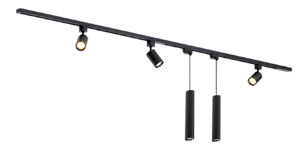 Eclairage Noir contemporain en version suspension GU10