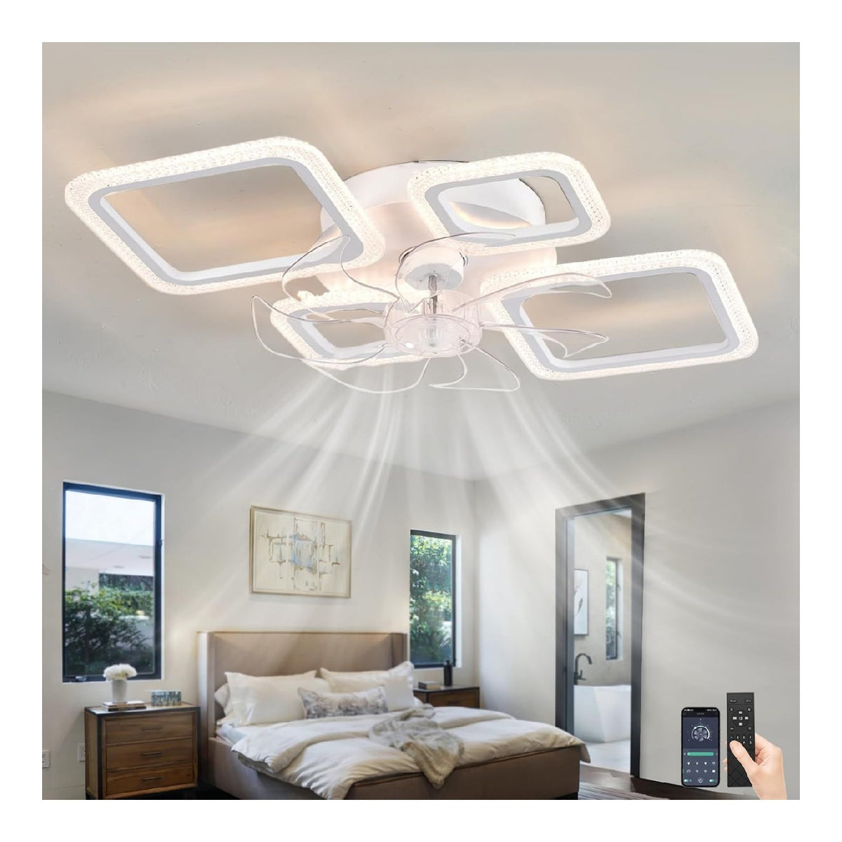 Lustre Noir et Blanc a presence elegante et lumiere agreable 36 W