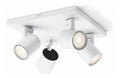 Solution lumineuse Blanc au dessin sobre en format spot de plafond GU10