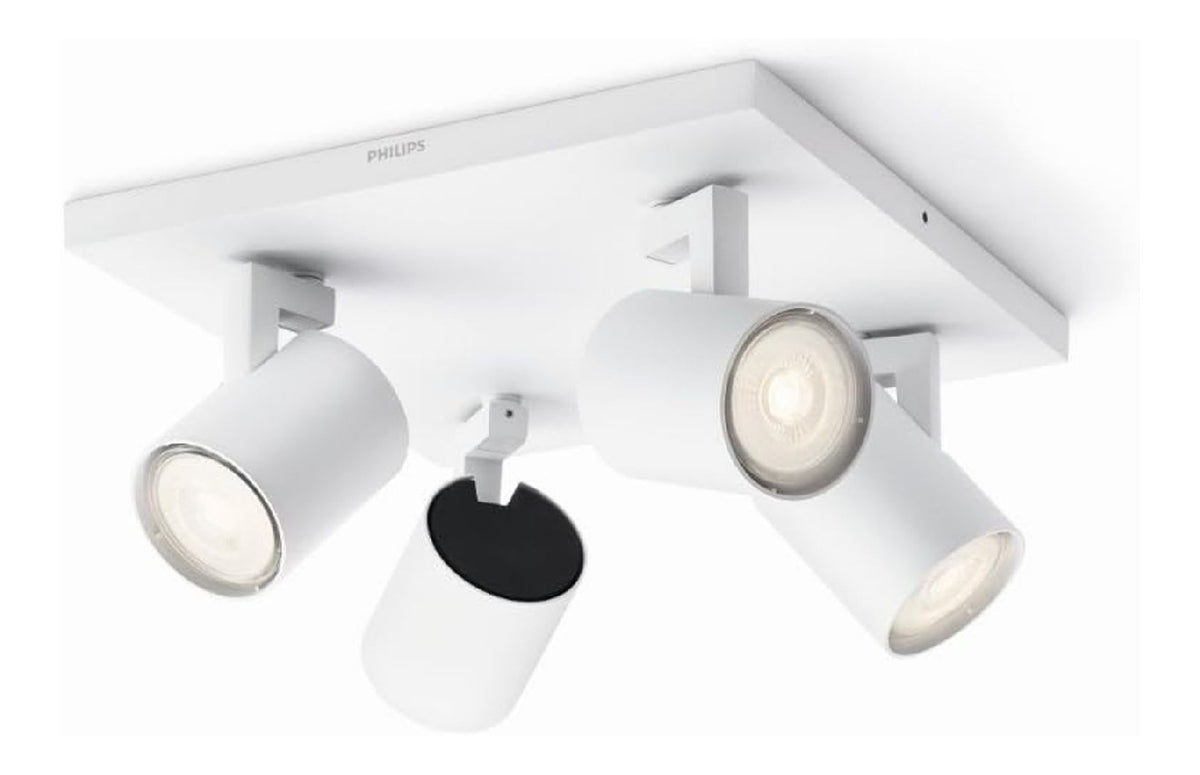 Solution lumineuse Blanc au dessin sobre en format spot de plafond GU10