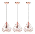 Eclairage Ambre et Rose contemporain en version suspension 60W E27