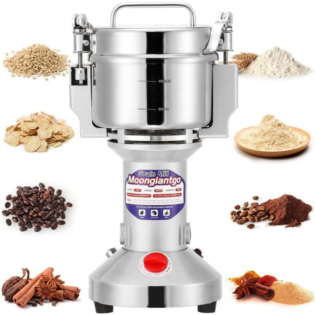 Moongiantgo Broyeurs a grains 2500 W Acier inoxydable