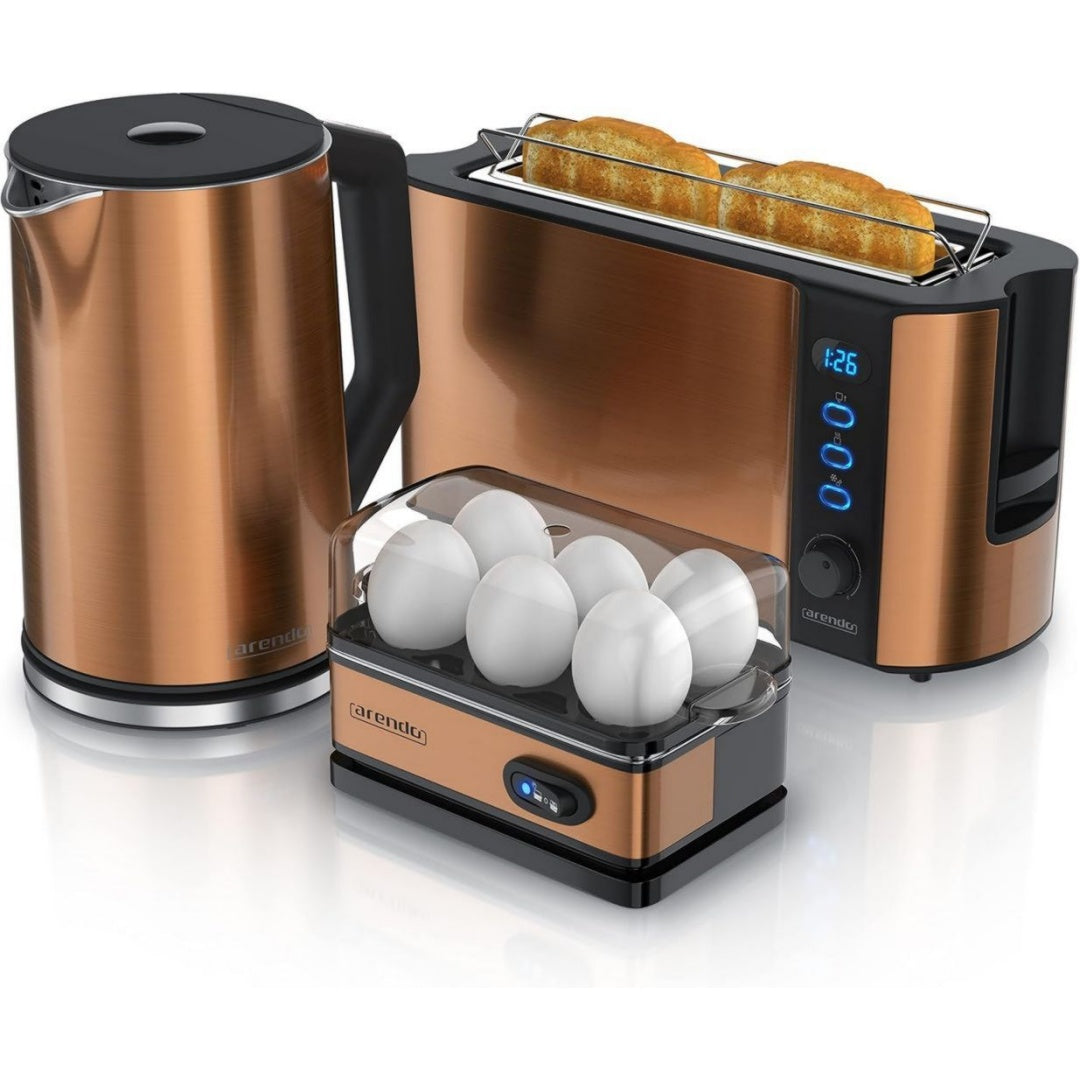 Set bouilloire et grille-pain 1.5 L 2000 W Arendo Acier inoxydable