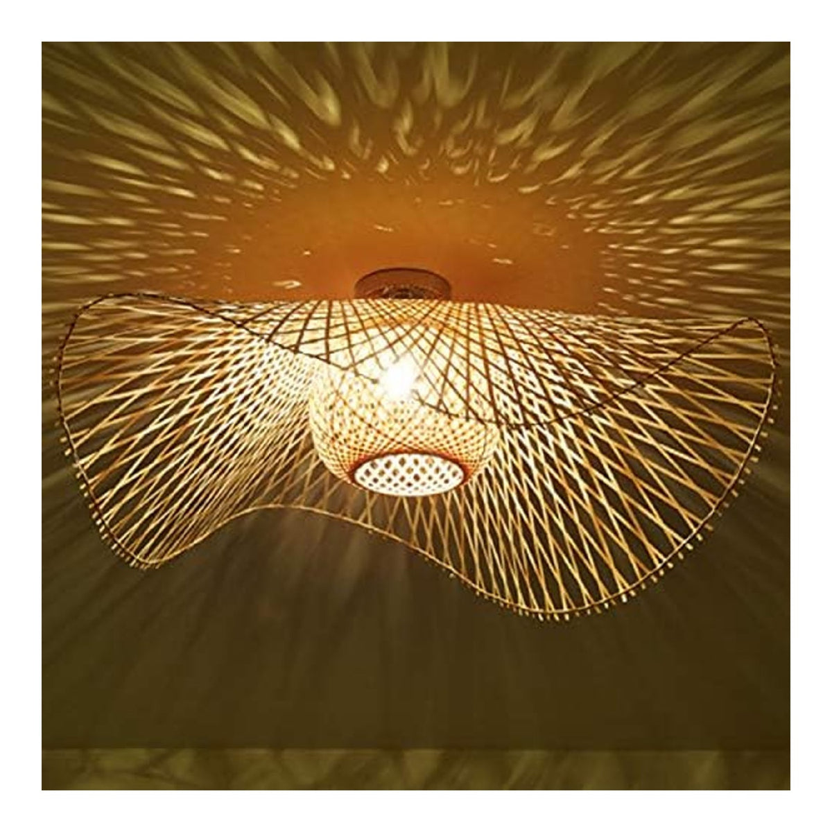 Plafonnier decoratif Ambre et Rouge avec diffusion lumineuse harmonieuse 50 W E27