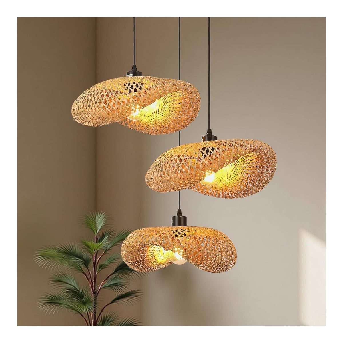 Luminaire Ambre et Rouge a silhouette graphique de type suspension E27