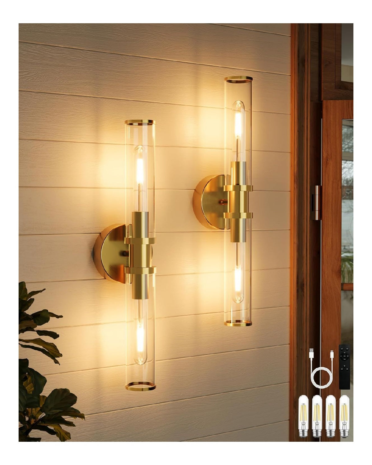 Applique murale Dore et Ambre a presence elegante et lumiere agreable 3000K