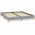 Cadre de lit en m¨¦tal et bois H¨ºtre Gris 160x200