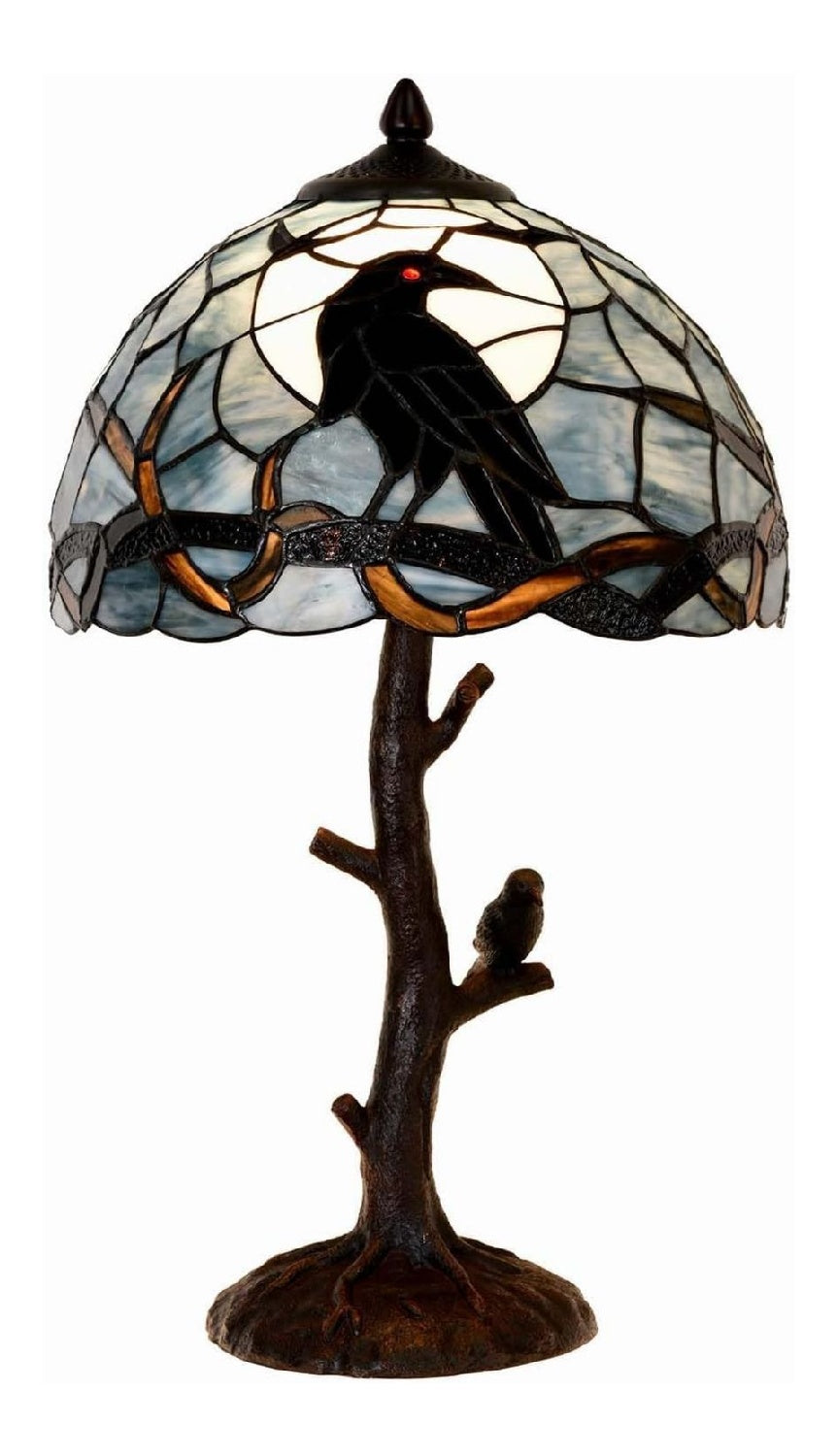 Solution lumineuse Blanc et Bleu au dessin sobre en format lampe de table 60 W E27