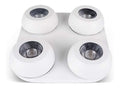 Luminaire Blanc et Ambre a silhouette graphique de type spot de plafond 10 W