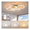 Plafonnier decoratif Blanc et Ambre avec diffusion lumineuse harmonieuse 72W