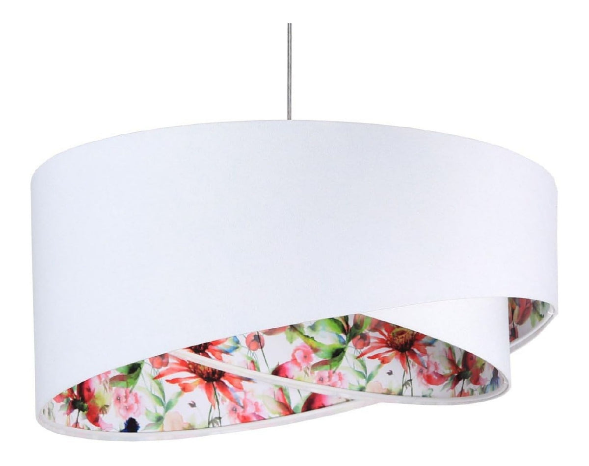 Suspension Blanc et Rouge a presence elegante et lumiere agreable 60 W IP20