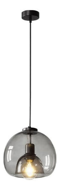 Solution lumineuse Gris et Ambre au dessin sobre en format suspension 60 W E27