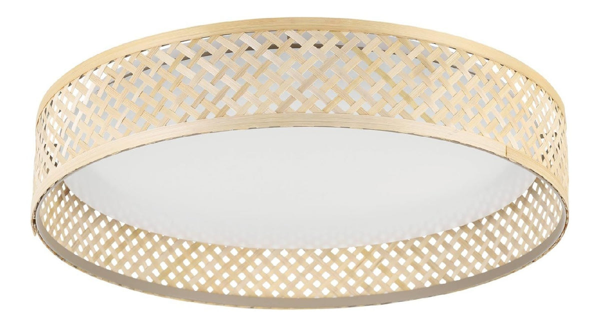 Plafonnier Blanc et Ambre aux lignes epurees avec eclairage confortable 5R-5189
