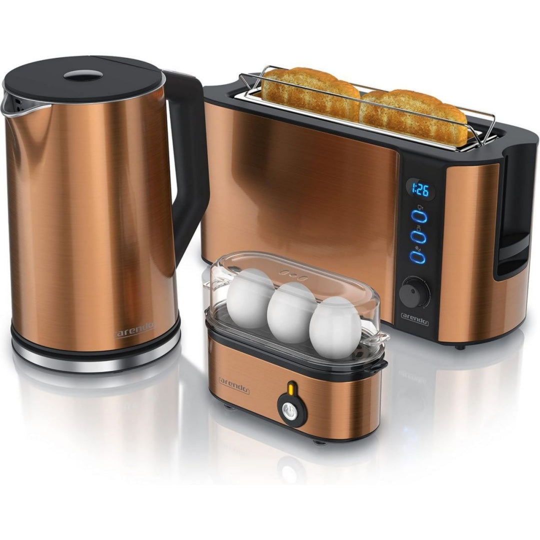 Arendo Set bouilloire et grille-pain 1.5 L 2000 W Acier inoxydable Compatible lave-vaisselle