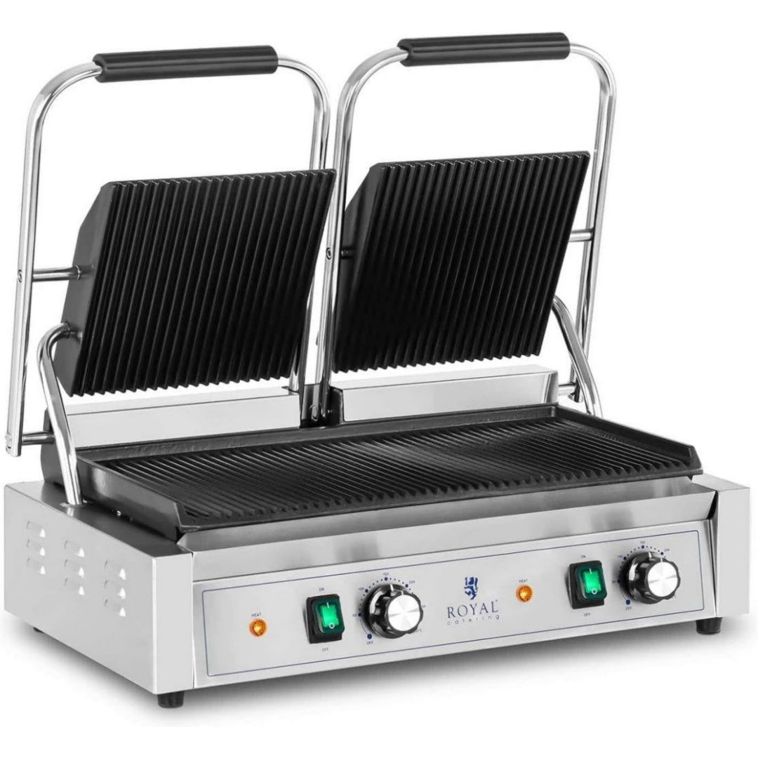 Royal Catering Presse a panini 600 W Acier inoxydable Compact Portable