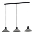 Eclairage Noir et Gris contemporain en version suspension 28 W E27