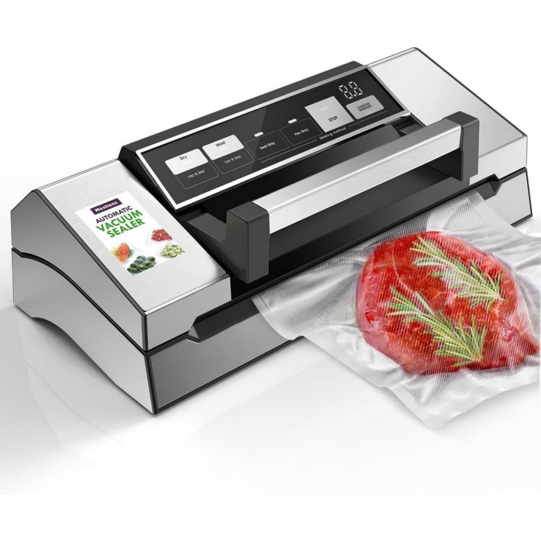 Mesliese Appareil de mise sous vide 20 L 140 W Argente Acier inoxydable
