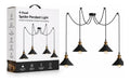 Luminaire Noir a silhouette graphique de type suspension 6 W E27