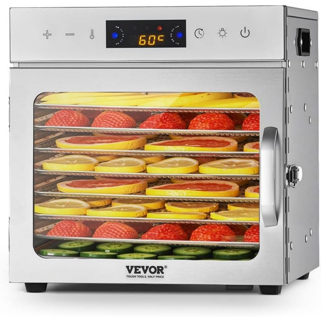 Vevor Deshydrateur alimentaire 400 W Acier inoxydable Compatible lave-vaisselle