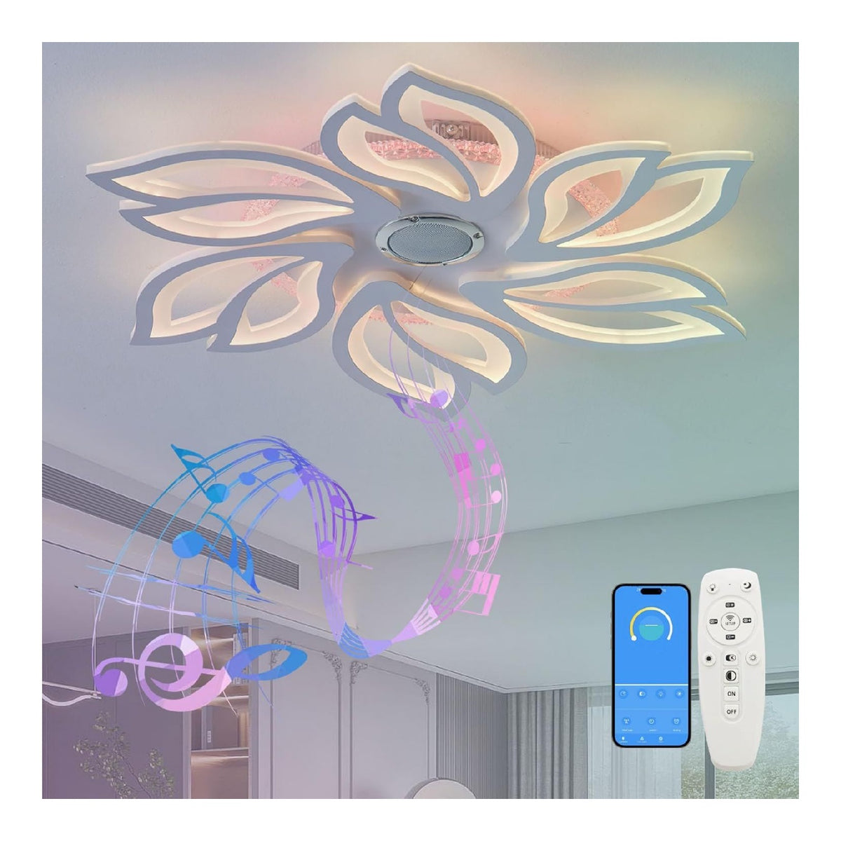 Solution lumineuse Blanc et Ambre au dessin sobre en format plafonnier 2700 K