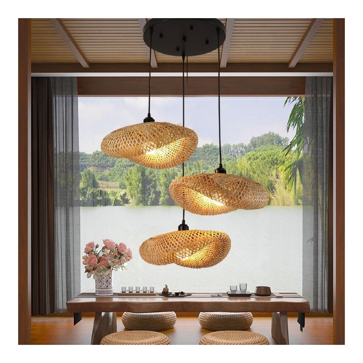 Eclairage Rouge contemporain en version suspension 60W E27