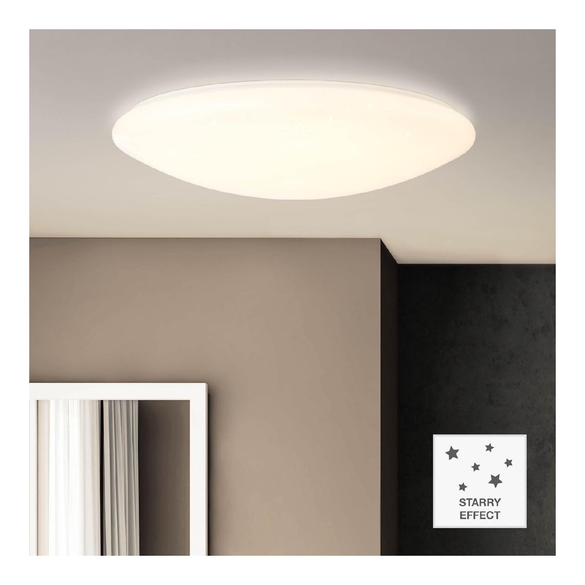 Plafonnier Noir et Blanc a presence elegante et lumiere agreable MW3-749