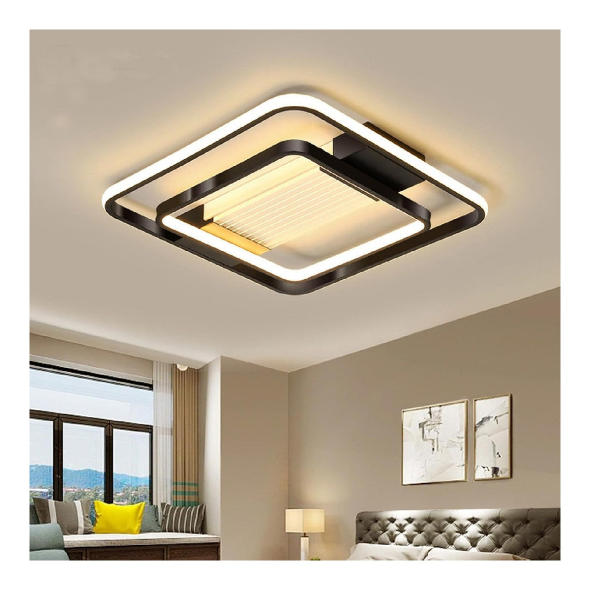 Eclairage Noir et Blanc contemporain en version plafonnier 4W-2636