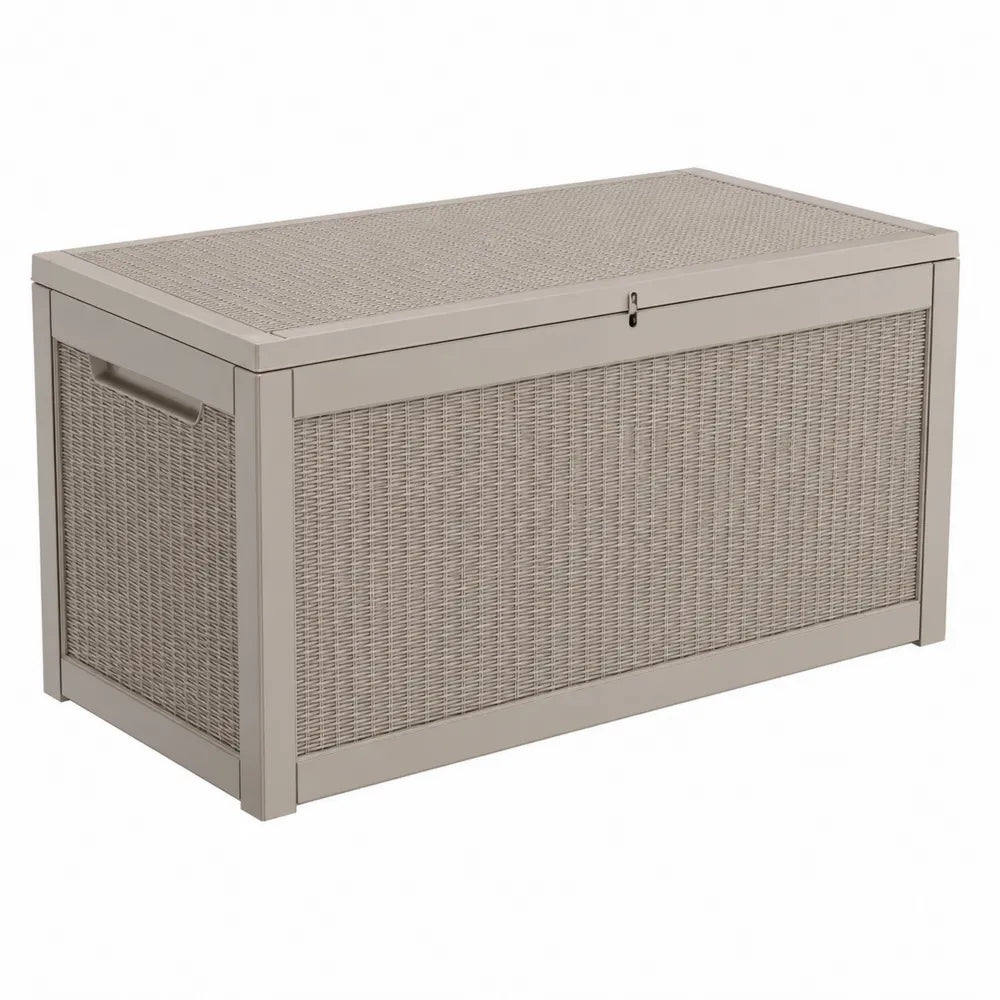 Coffre de Rangement Ext¨¦rieur en R¨¦sine Tress¨¦e et Acier