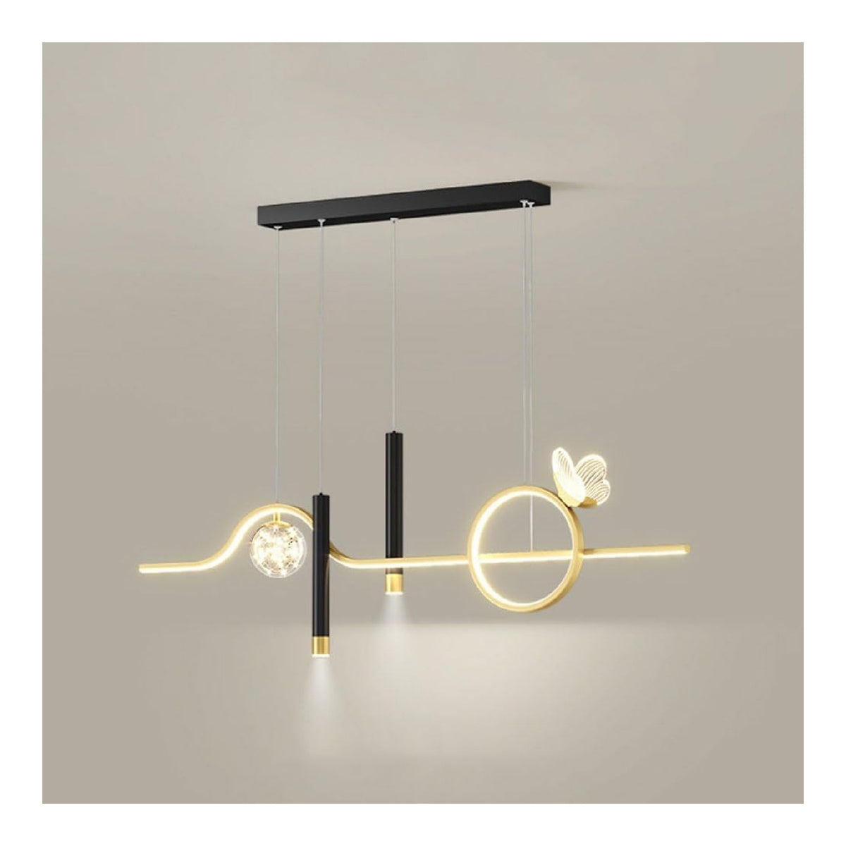 Eclairage Noir et Blanc contemporain en version suspension 40 W