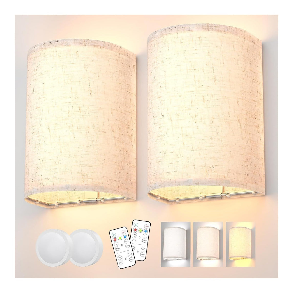 Eclairage Blanc et Ambre contemporain en version applique murale
