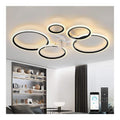 Luminaire Noir et Blanc aux lignes epurees avec eclairage confortable 6500 K