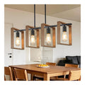 Solution lumineuse Noir et Marron au dessin sobre en format suspension 80W E27