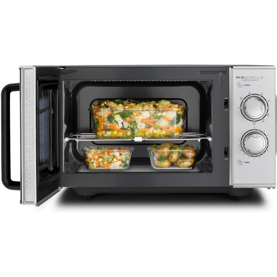 Caso Gril electrique 25 L 1000 W Argente Programmable Pieces amovibles